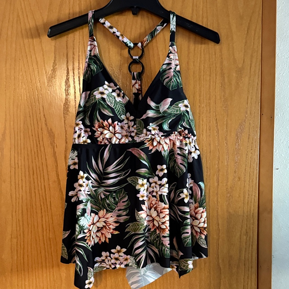 Floral Black Tankini